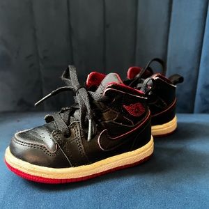 Nike Air Jordans. Black w/red trim